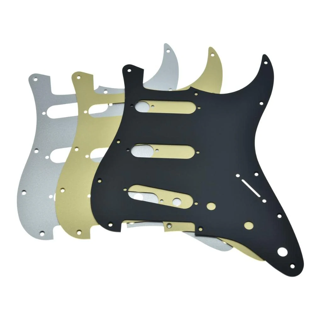 Dopro 11 Hole Matte Aluminum Strat SSS Pickguard Metal Anodized ST Pick Guard Scratch Plate for USA/Mexico ST/Strat Matte Silver - Image 5