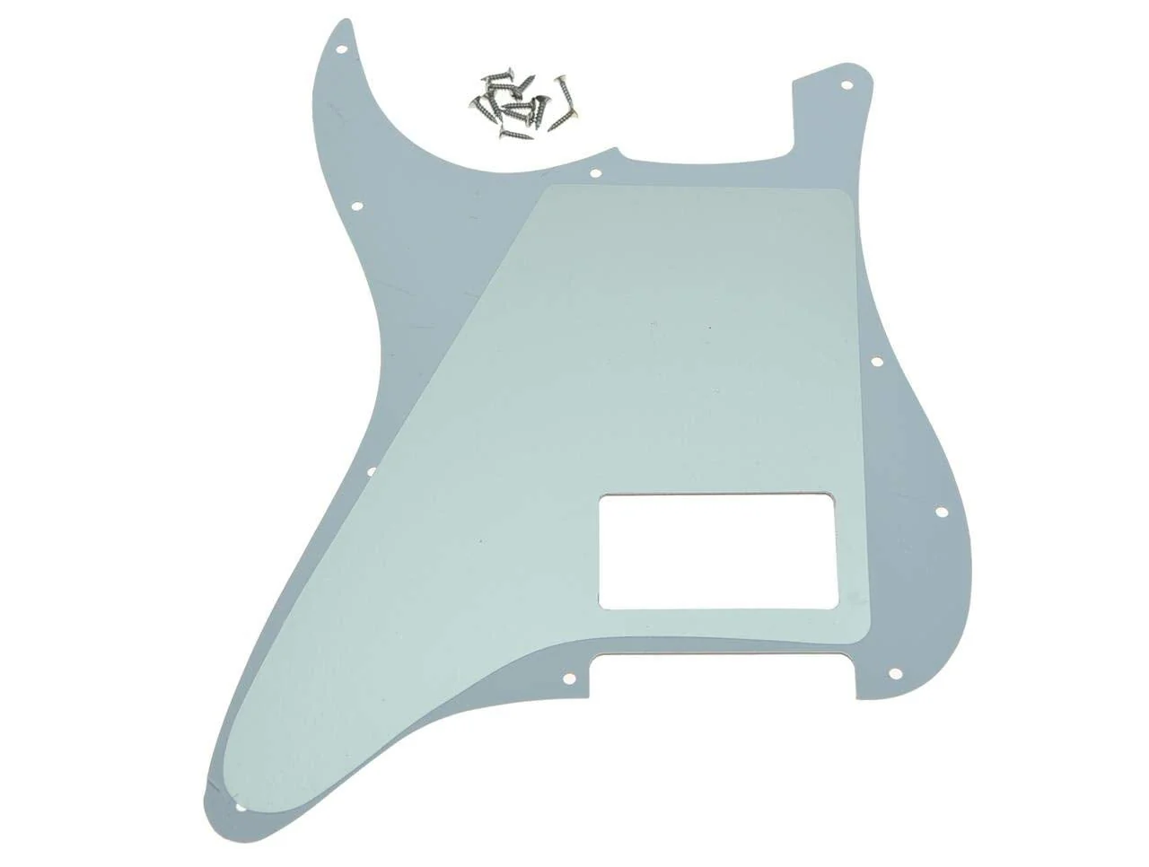 Dopro 11 Hole ST Strat One Humbucker Guitar Pickguard Scratch Plate Fits FD Delonge White 3 Ply - Image 2