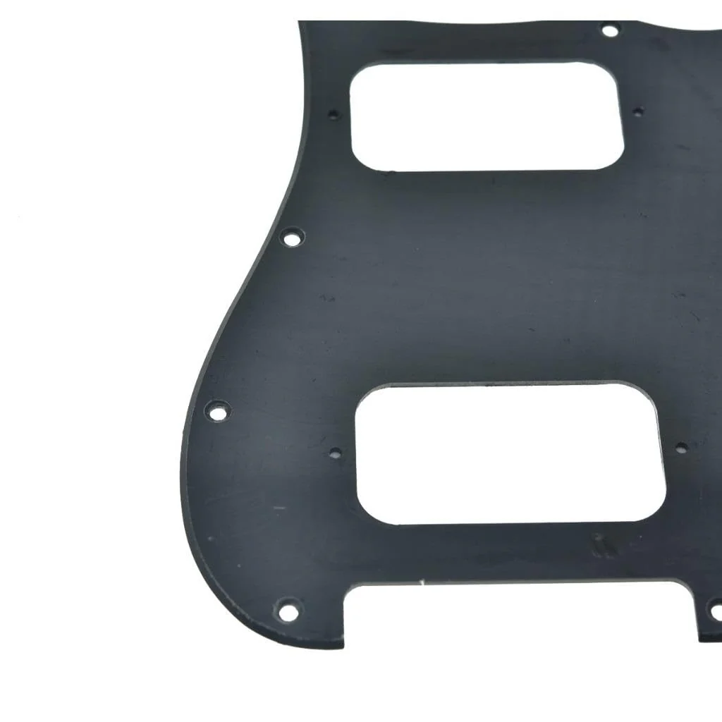 Dopro 11-Hole ST Style Dual Humbucker HH Pickguard for American Strat Guitars with dual humbucking pickups Round Corner Hole Matte Black - Image 4