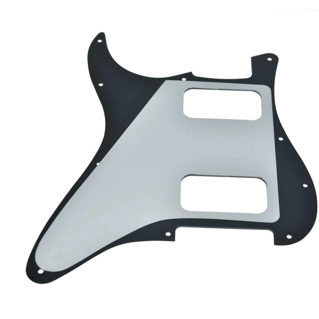 Dopro 11-Hole ST Style Dual Humbucker HH Pickguard for American Strat Guitars with dual humbucking pickups Round Corner Hole Matte Black - Image 5
