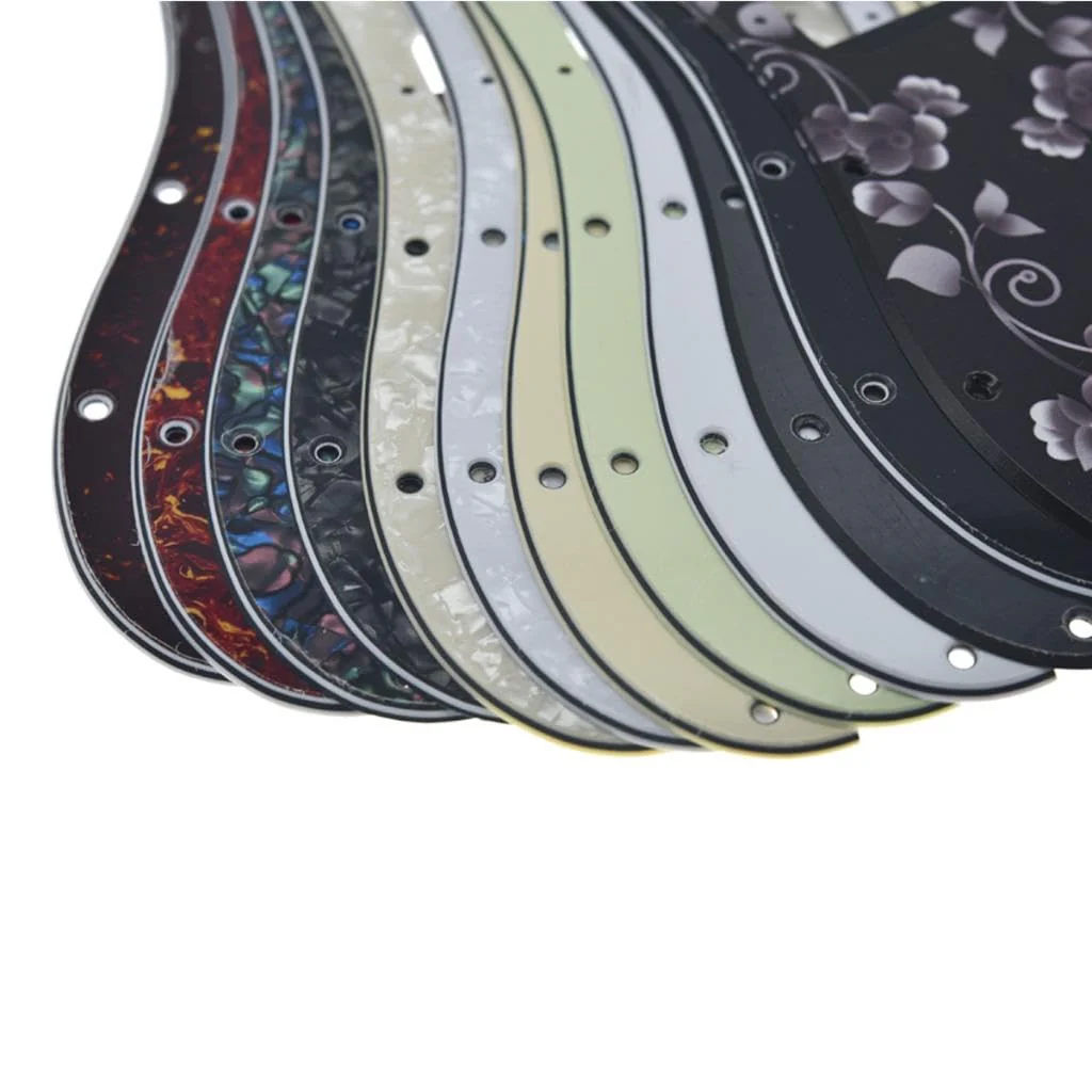 Dopro 11-Hole ST Style Dual Humbucker HH Pickguard for American Strat Guitars with dual humbucking pickups Round Corner Hole Matte Black - Image 7