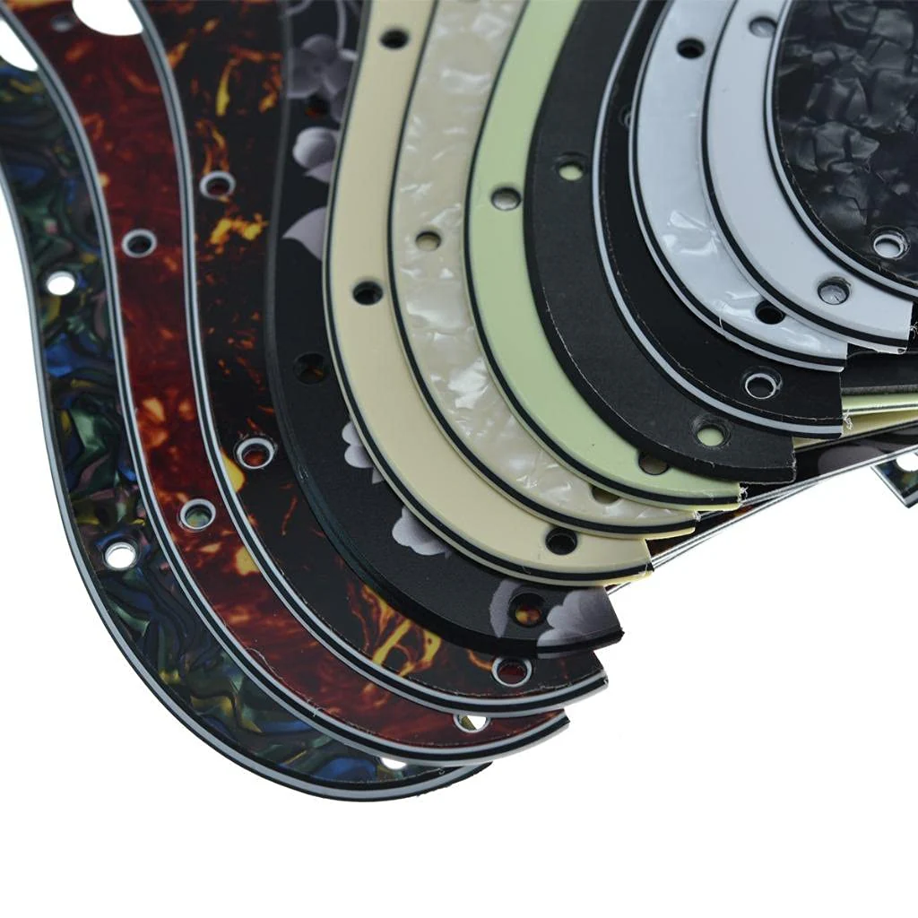 Dopro 11-Hole Strat HSS Guitar Pickguard 2-Screw Humbucking Pickup Mount for American FD Stratocaster Aged Pearl - Image 7