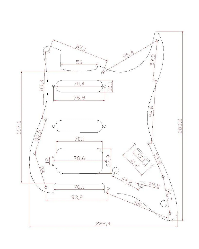 Dopro 11-Hole Strat HSS Guitar Pickguard 3-Screw Humbucking Pickup Mount Fits American Fender Stratocaster Vintage Tortoise - Image 2