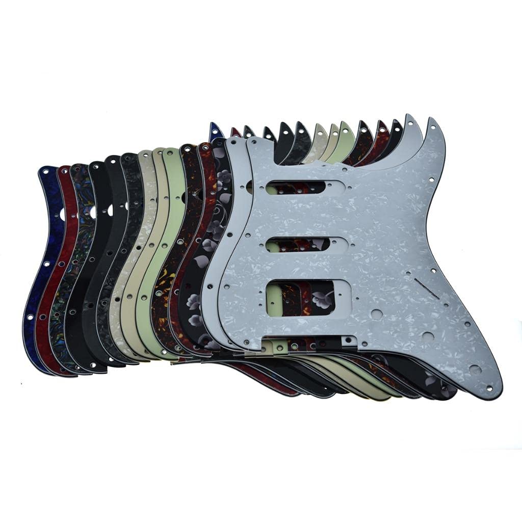 Dopro 11-Hole Strat HSS Guitar Pickguard 3-Screw Humbucking Pickup Mount Fits American Fender Stratocaster Vintage Tortoise - Image 6