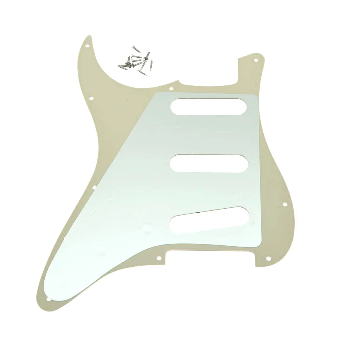 Dopro 11 Hole Vintage 62 Strat ST SSS Single Coil Pickups Guitar Pickguard Scratch Plate with Screws for American FD 62 Stratocaster Aged White 3 Ply - Image 3