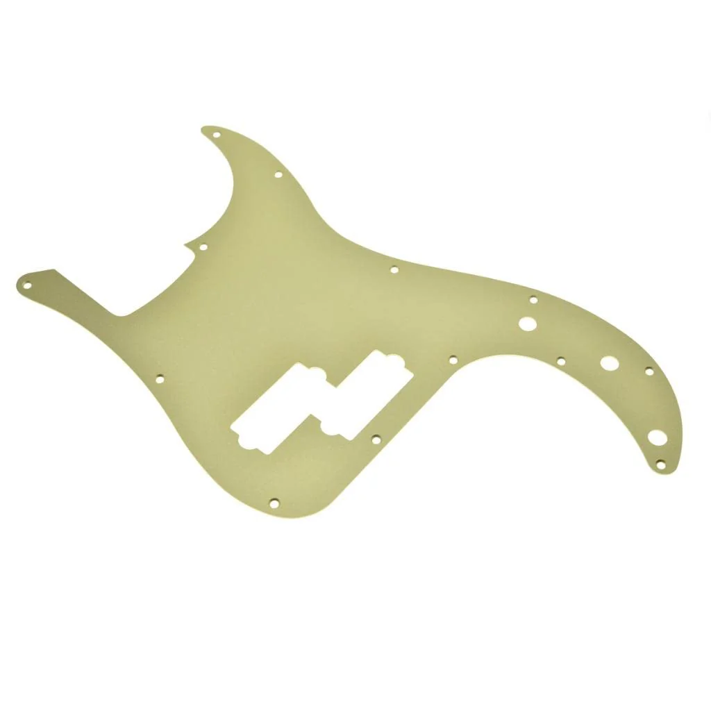 Dopro 13 Hole Matte Aluminum Precision P Bass Pickguard Metal Anodized P Bass Pick Guard Scratch Plate for USA/Mexico Precision P Bass Matte Gold - Image 4