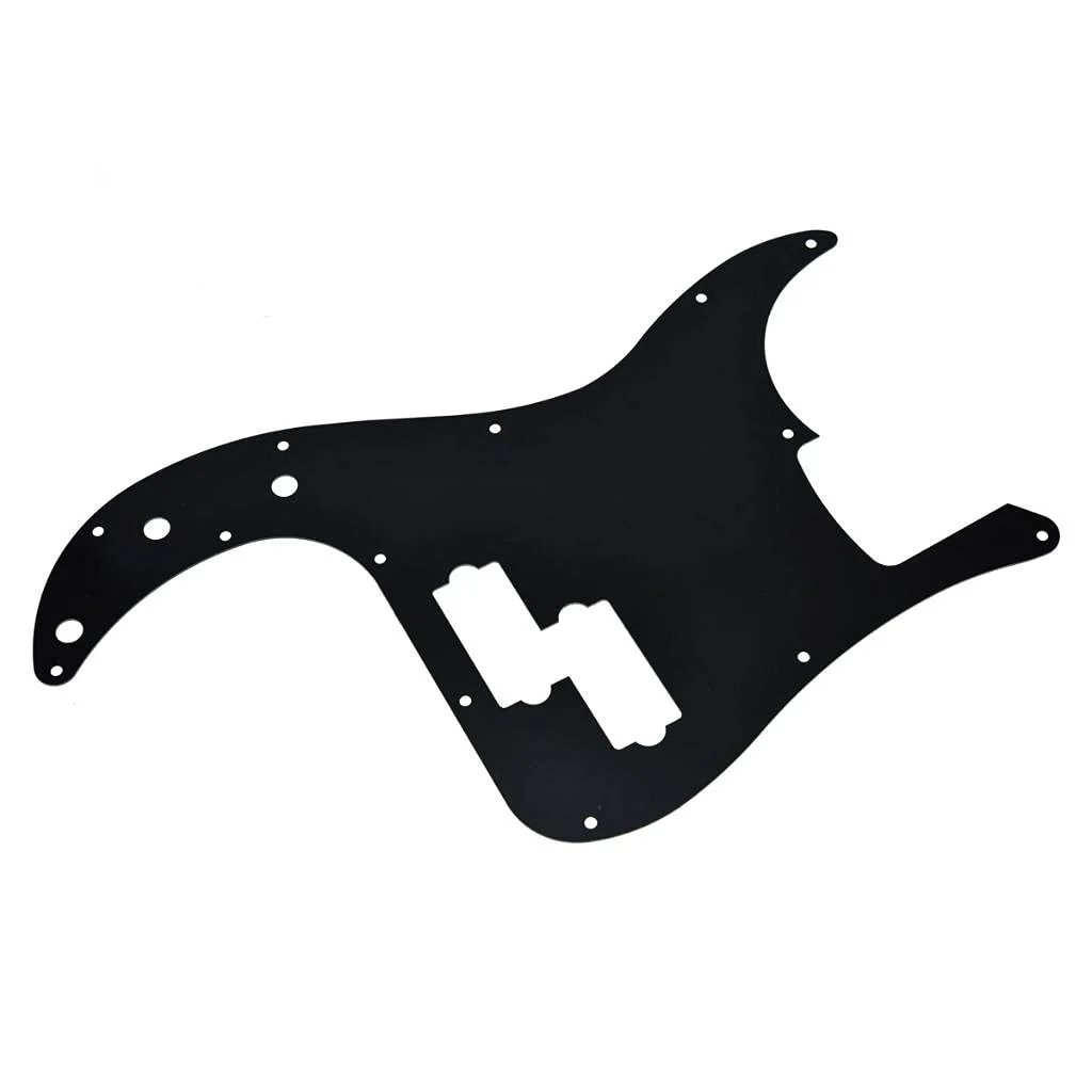 Dopro 13 Hole Right Handed Modern-Style Metal Aluminium Anodized Precision Bass P Bass Pickguard Fits American Fender P Bass Black Right Handed Version - Image 4