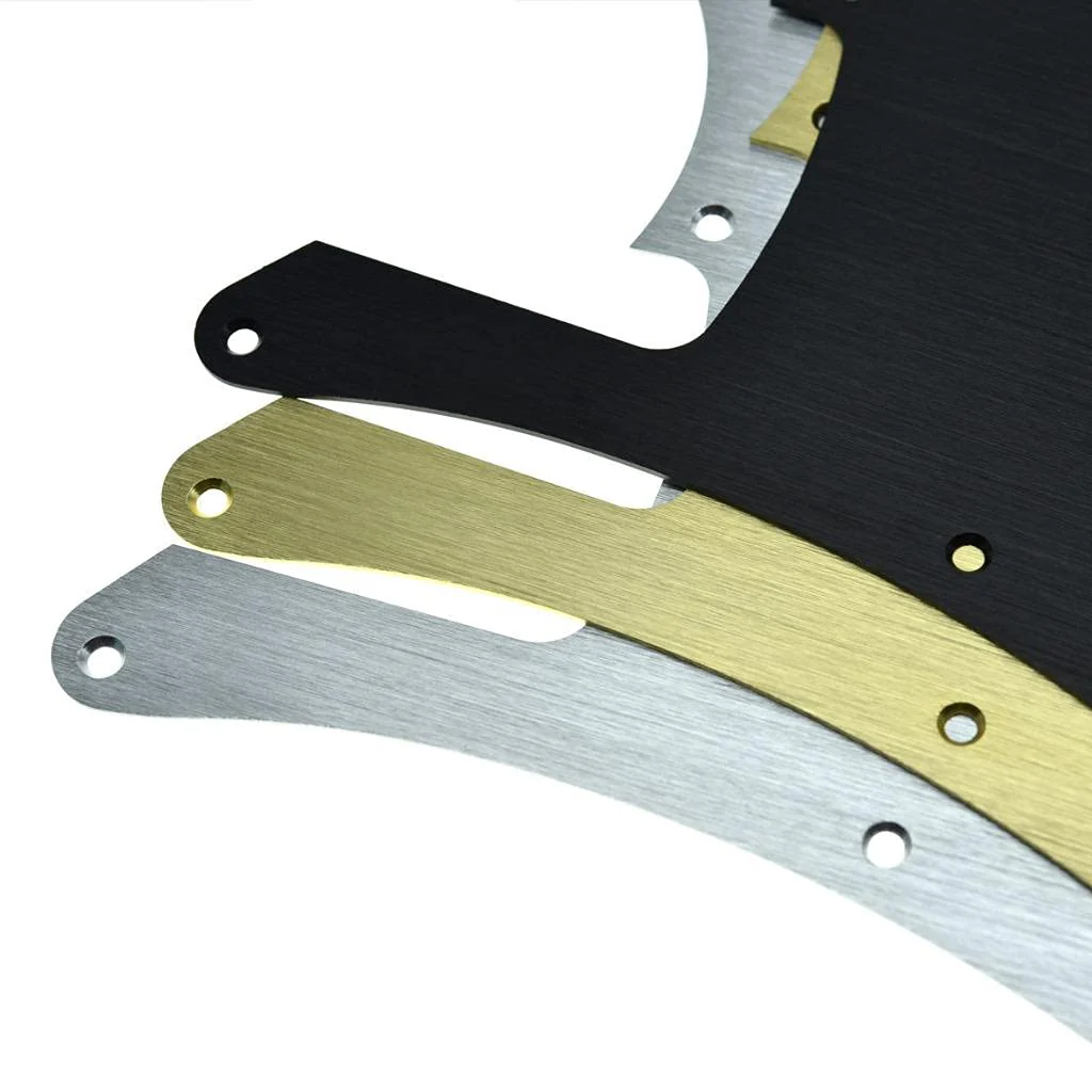 Dopro 13 Hole Right Handed Modern-Style Metal Aluminium Anodized Precision Bass P Bass Pickguard Fits American Fender P Bass Black Right Handed Version - Image 6