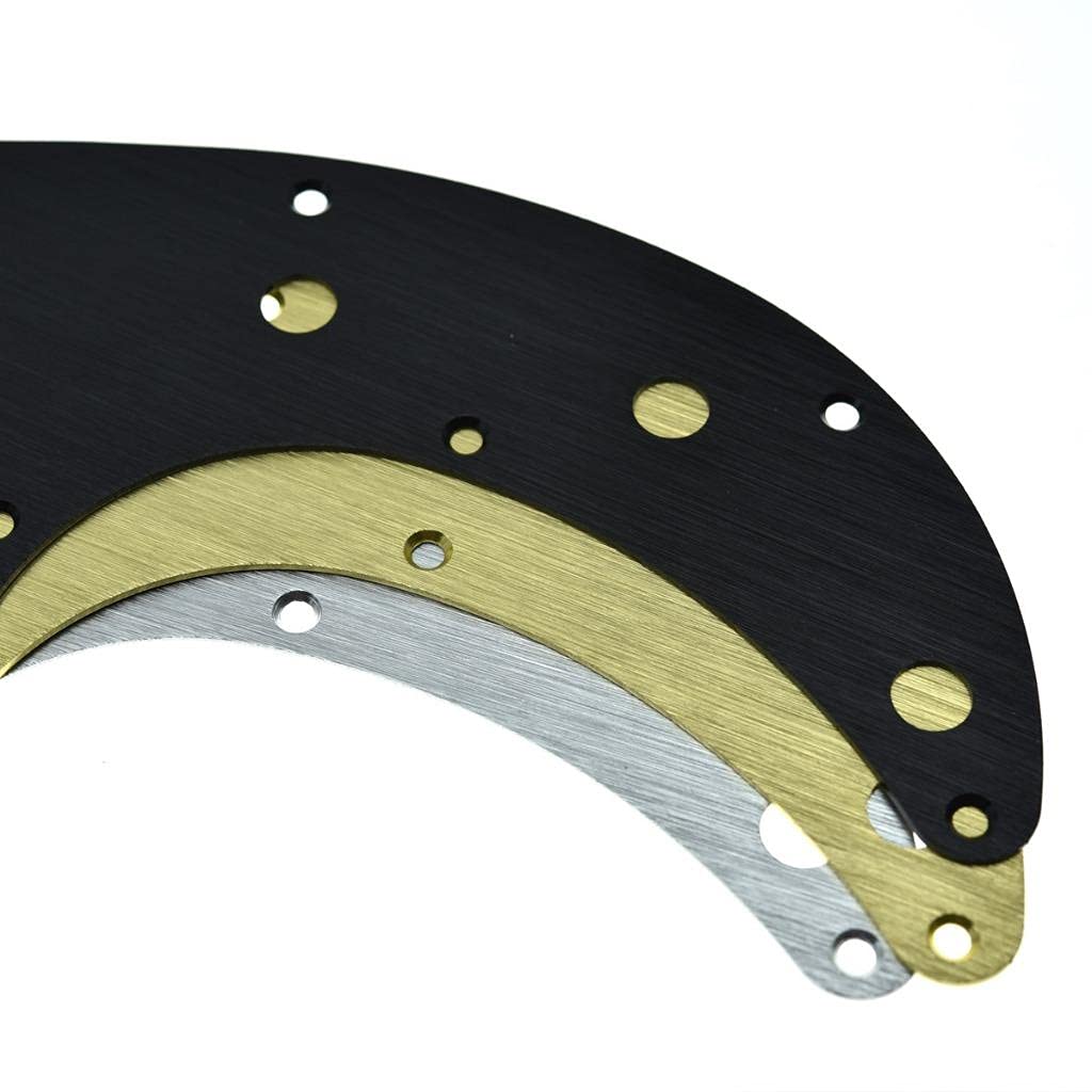 Dopro 13 Hole Right Handed Modern-Style Metal Aluminium Anodized Precision Bass P Bass Pickguard Fits American Fender P Bass Black Right Handed Version - Image 7