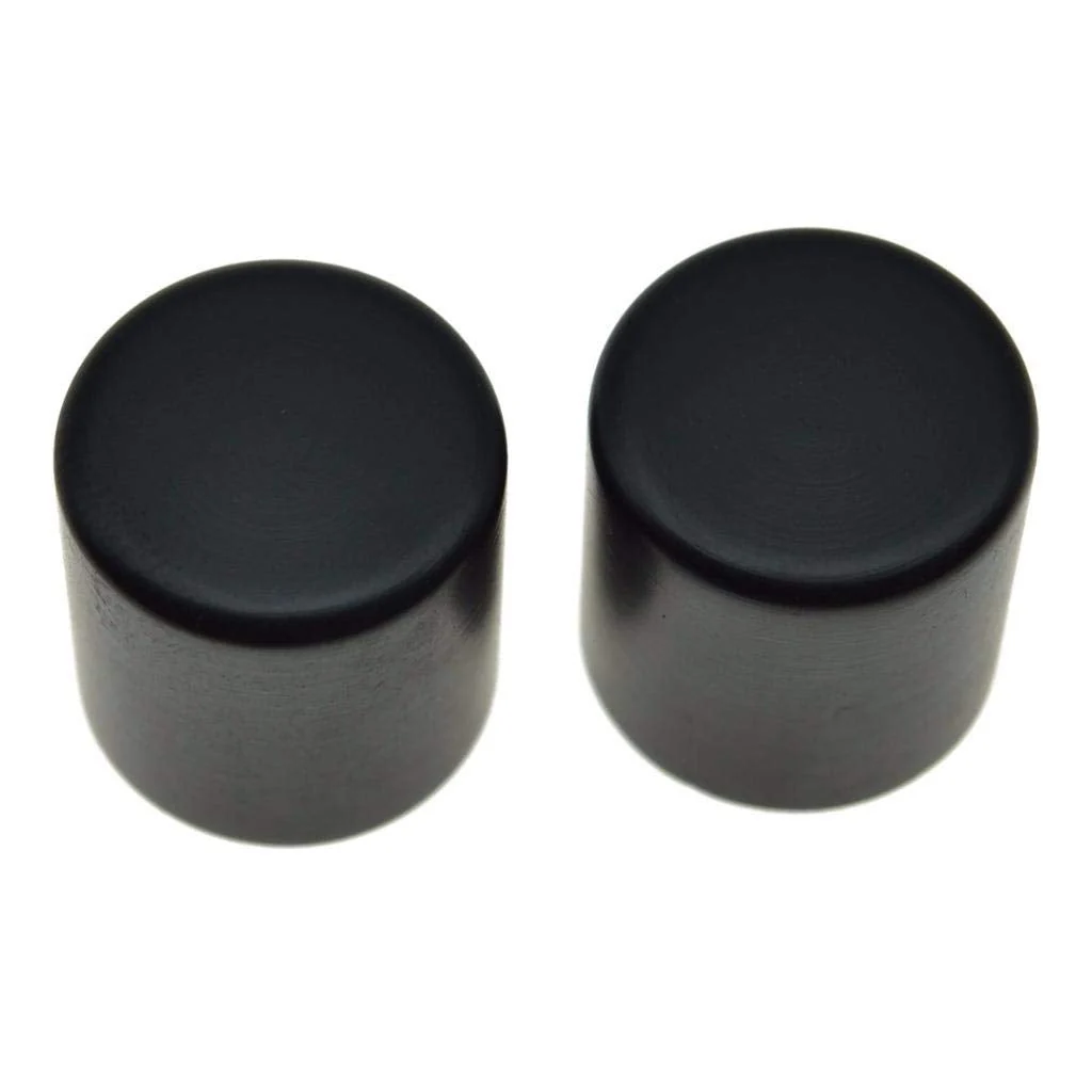 Dopro 2-Pack Wood Knobs Tele Style Flat Top Dome Knobs Guitar Bass Wood Knob Barrel Knobs Ebony Wood - Image 2