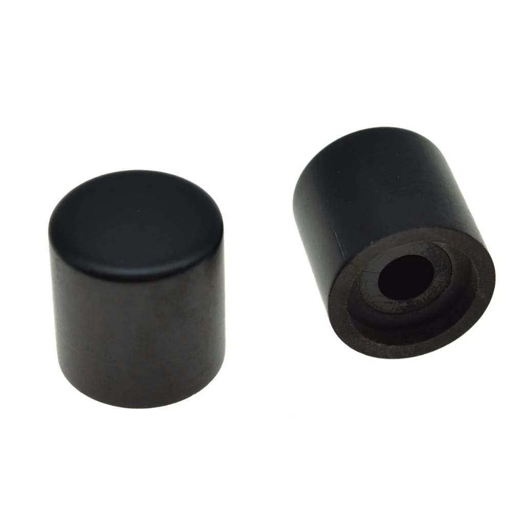 Dopro 2-Pack Wood Knobs Tele Style Flat Top Dome Knobs Guitar Bass Wood Knob Barrel Knobs Ebony Wood - Image 3