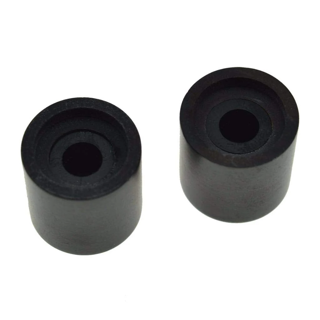 Dopro 2-Pack Wood Knobs Tele Style Flat Top Dome Knobs Guitar Bass Wood Knob Barrel Knobs Ebony Wood - Image 4