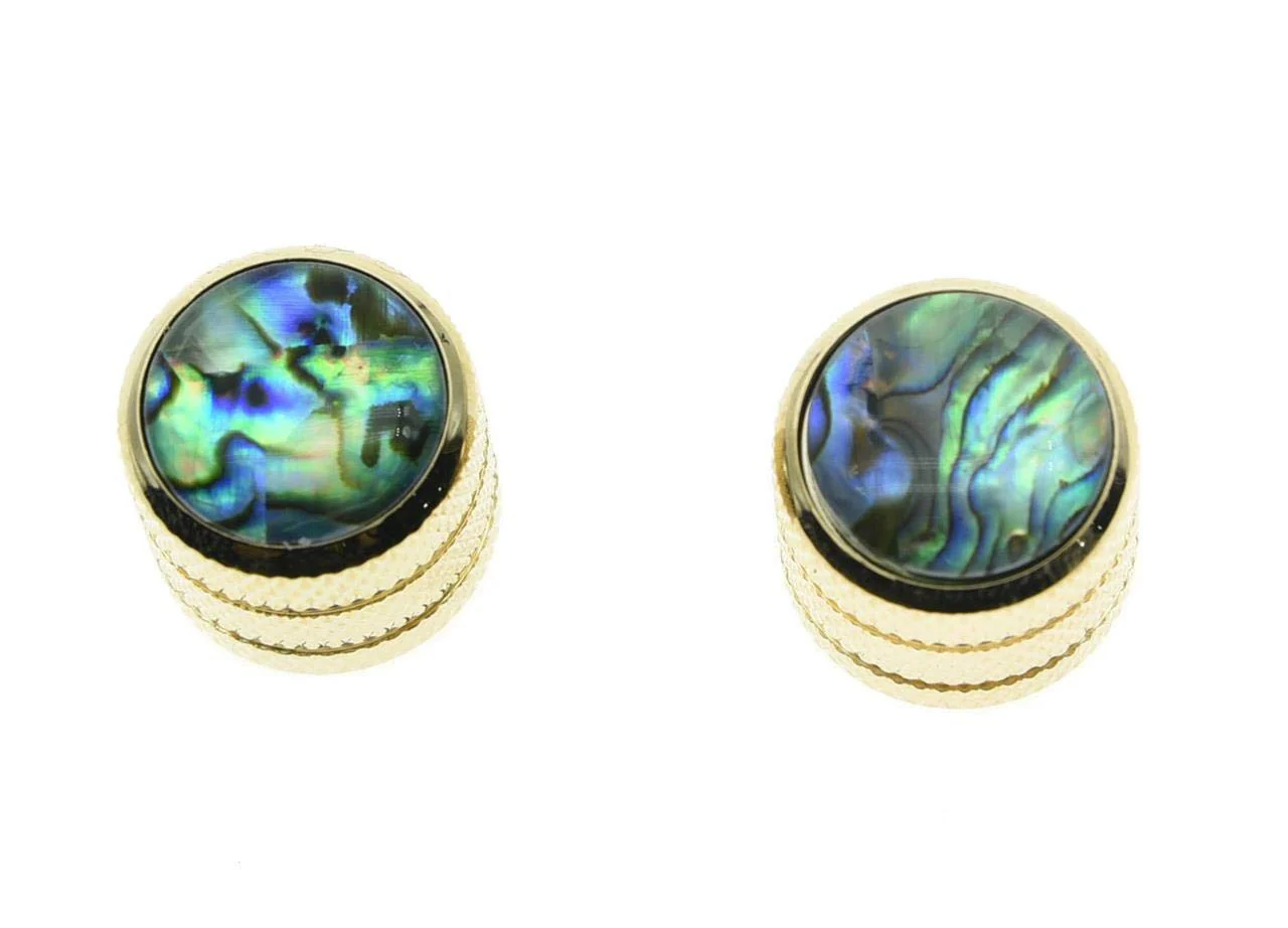 Dopro 2pcs Push on Fit Abalone Top Guitar Dome Knobs or Bass Knob Fits Tele Telecaster Gold - Image 2