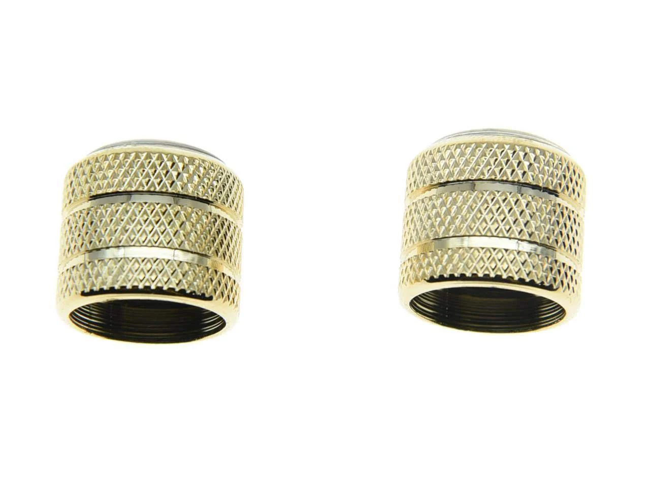 Dopro 2pcs Push on Fit Abalone Top Guitar Dome Knobs or Bass Knob Fits Tele Telecaster Gold - Image 3