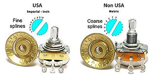 Dopro 4pcs USA(Imperial) LP Guitar Bell Knobs 24 Fine Splines Top Hat Knobs for USA Les Paul with CTS Pots Black Pack of 4 Black-1 - Image 2