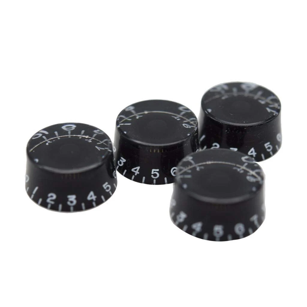 Dopro 4pcs USA(Imperial) LP Guitar Speed Dial Knobs 24 Fine Splines Control Knobs for USA Les Paul/CTS Pots Black Pack of 4 Black-1 - Image 4