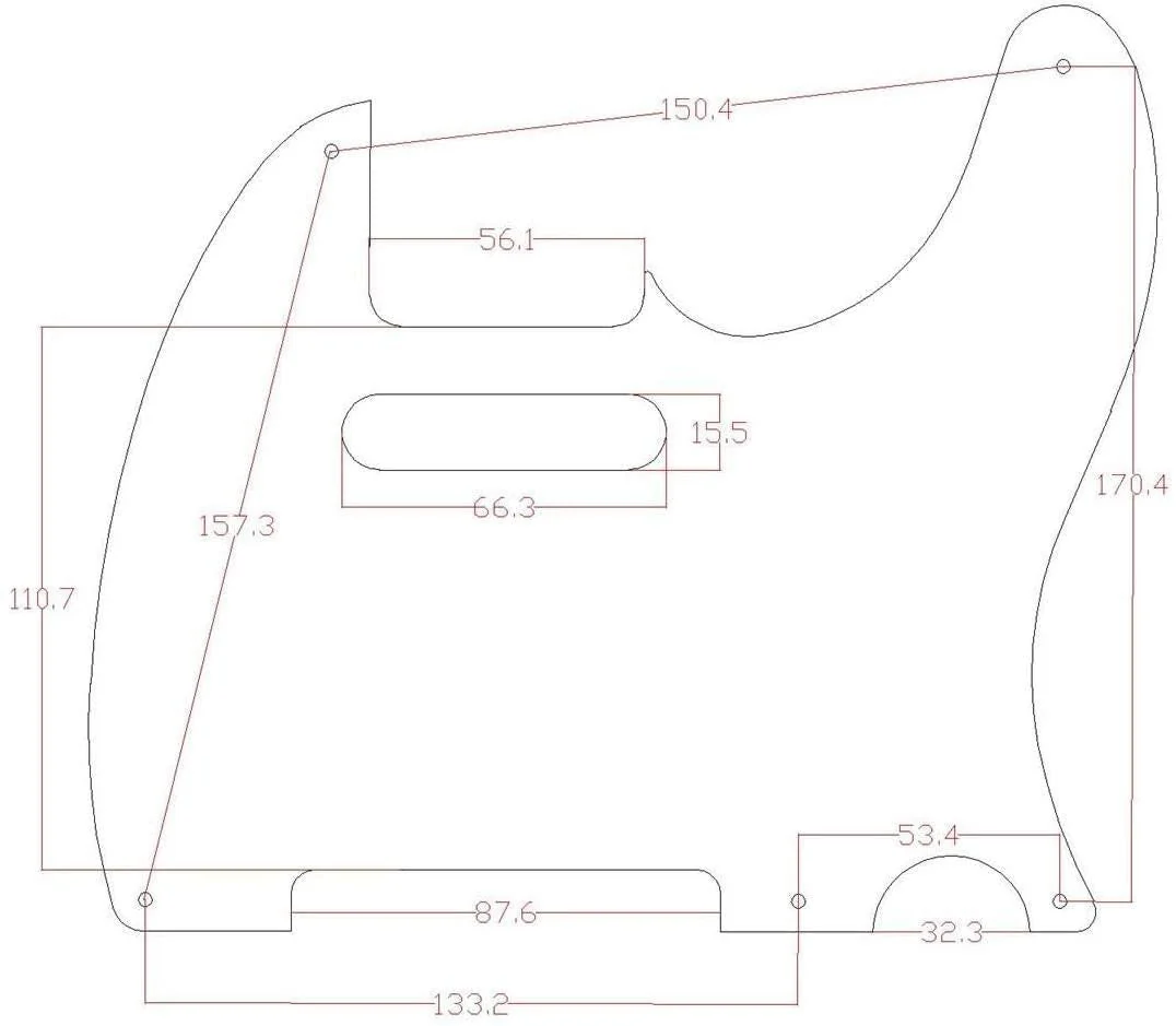 Dopro 5 Hole Vintage Tele Guitar Pickguard Scratch Plate fits USA/Mexican Fender Telecaster Aged Pearl - Image 5