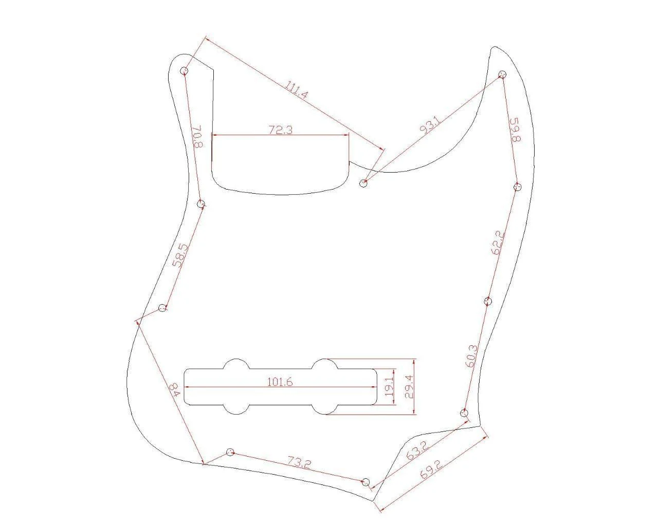 Dopro 5 String Jazz Bass Pick Guard J Bass Scratch Plate for USA/Mexican FD 5 String Jazz Bass Silver Mirror - Image 4