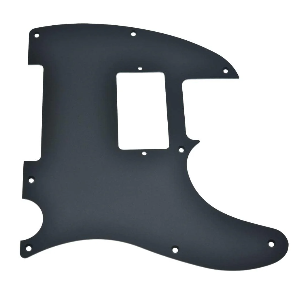 Dopro 8 Hole Matte Aluminum Tele Humbucker Pickguard Metal Anodized TL Pick Guard Scratch Plate for USA/Mexico Tele/Telecaster Matte Black - Image 4