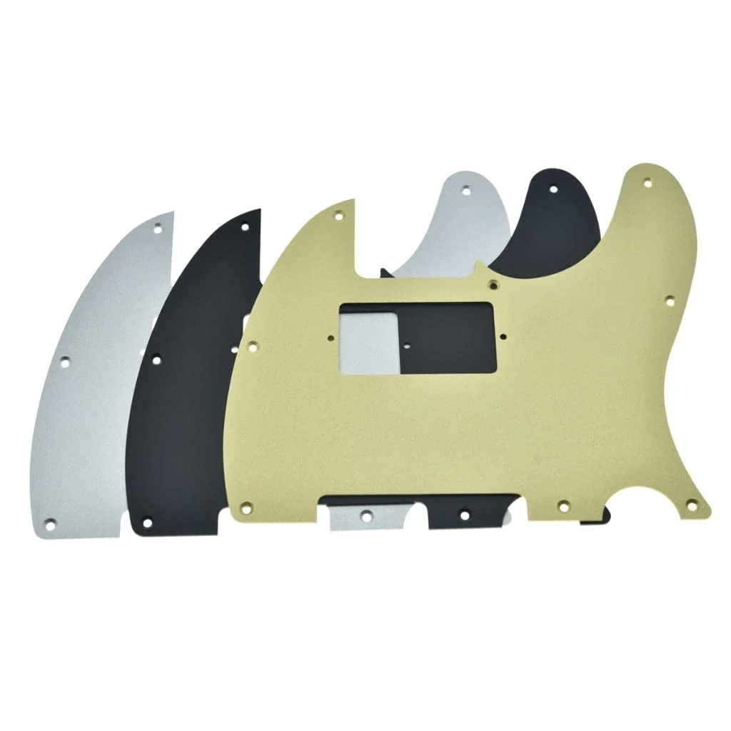 Dopro 8 Hole Matte Aluminum Tele Humbucker Pickguard Metal Anodized TL Pick Guard Scratch Plate for USA/Mexico Tele/Telecaster Matte Black - Image 6
