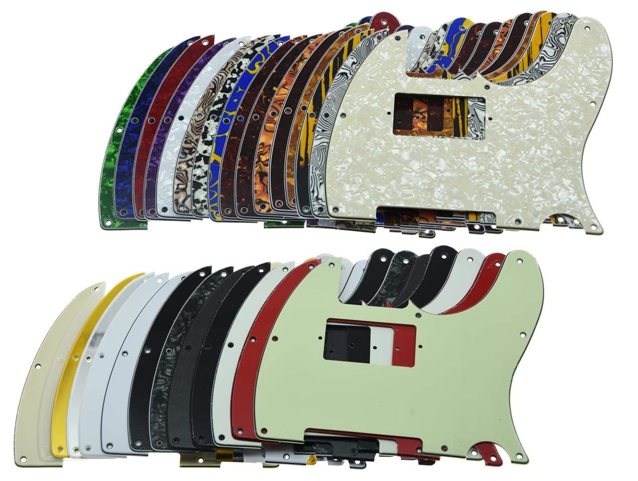 Dopro 8 Hole Tele Guitar Humbucker Pick Guard for USA/Mexican FD Telecaster Clear/Transparent 1 Ply - Image 4