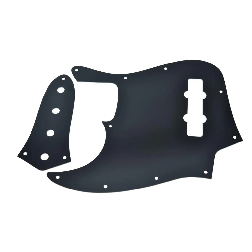 Dopro Aluminum Anodized 10-Hole 4 String Jazz J Bass Pickguard Metal JB Control Plate and Screws for American/Mexican FD Jazz Bass Black Pickguard with Control Plate - Image 6