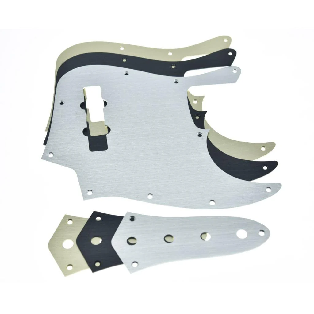 Dopro Aluminum Anodized 10-Hole 4 String Jazz J Bass Pickguard Metal JB Control Plate and Screws for American/Mexican FD Jazz Bass Black Pickguard with Control Plate - Image 8