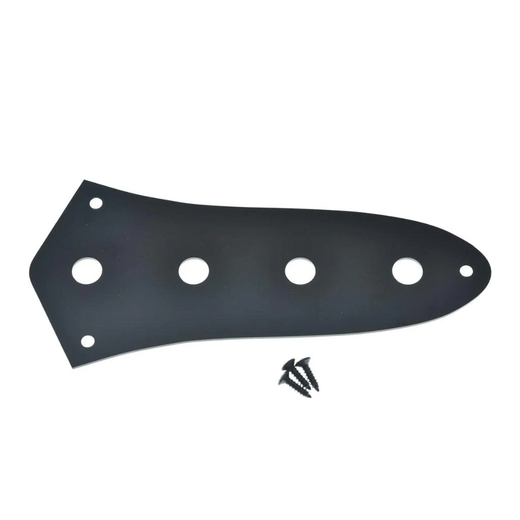 Dopro American Standard J Bass Control Plate Aluminum Anodized Jazz Bass JB Control Plate with 3/8"(9.5mm) CTS Pot Holes for American/Mexican Jazz Bass Black Black-3 - Image 4