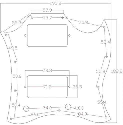 Dopro American Standard SG Guitar Full Face Pickguard for USA SG Special Guitar Black 3 Ply - Image 3
