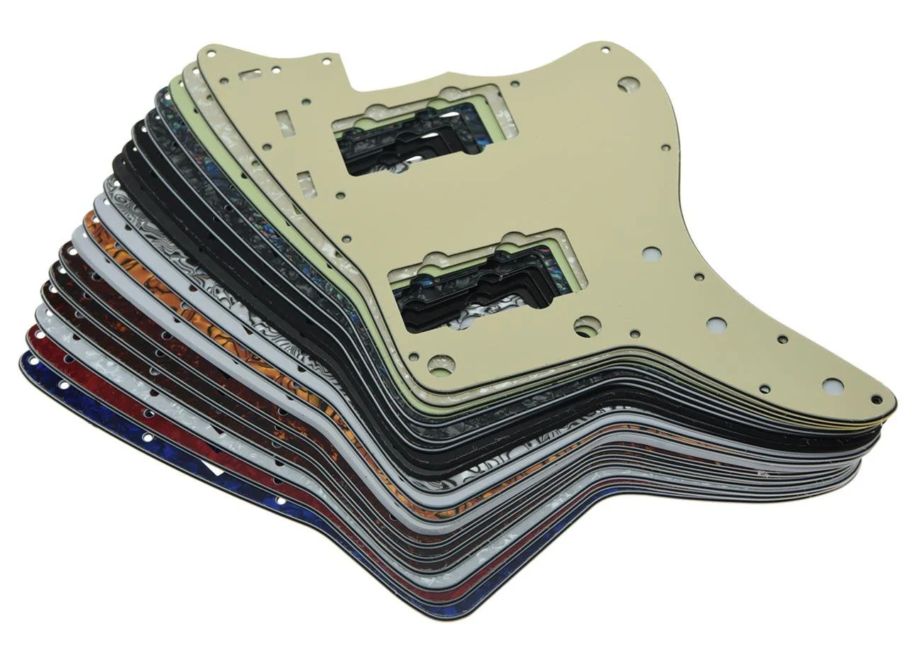 Dopro American Vintage Jazzmaster Guitar Pickguard Scratch Plate JM Pickguard with Screws for FD Vintage Jazzmaster Black 3 Ply (BWB) Black 3 Ply (BWB) - Image 6