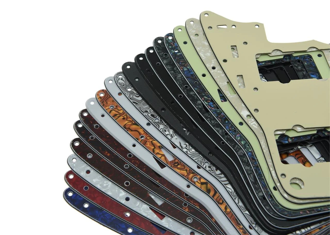 Dopro American Vintage Jazzmaster Guitar Pickguard Scratch Plate JM Pickguard with Screws for FD Vintage Jazzmaster Black 3 Ply (BWB) Black 3 Ply (BWB) - Image 8