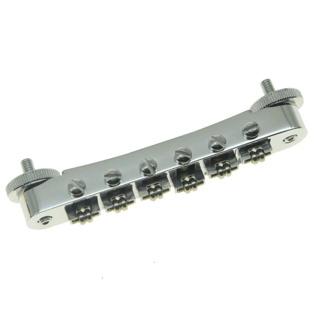 Dopro Chrome Guitar Roller Saddle Bridge Tune-O-Matic Bridge For USA Les Paul,SG,ES Dot,Gretsch Bigsby T-O-M with M4 Posts - Image 5