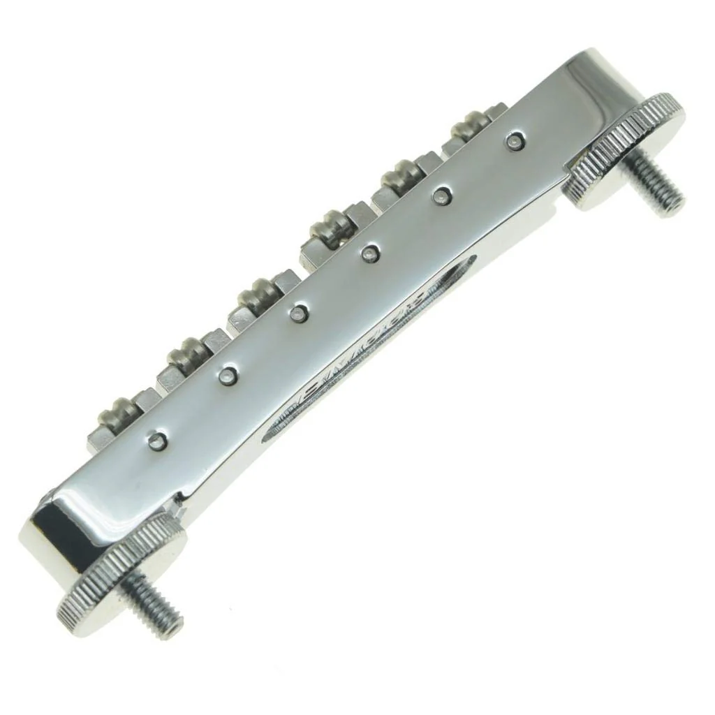 Dopro Chrome Guitar Roller Saddle Bridge Tune-O-Matic Bridge For USA Les Paul,SG,ES Dot,Gretsch Bigsby T-O-M with M4 Posts - Image 6