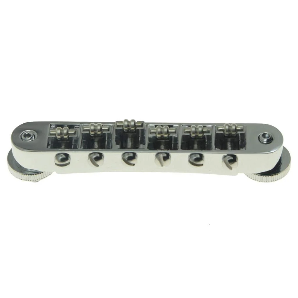 Dopro Chrome Guitar Roller Saddle Bridge Tune-O-Matic Bridge For USA Les Paul,SG,ES Dot,Gretsch Bigsby T-O-M with M4 Posts - Image 7