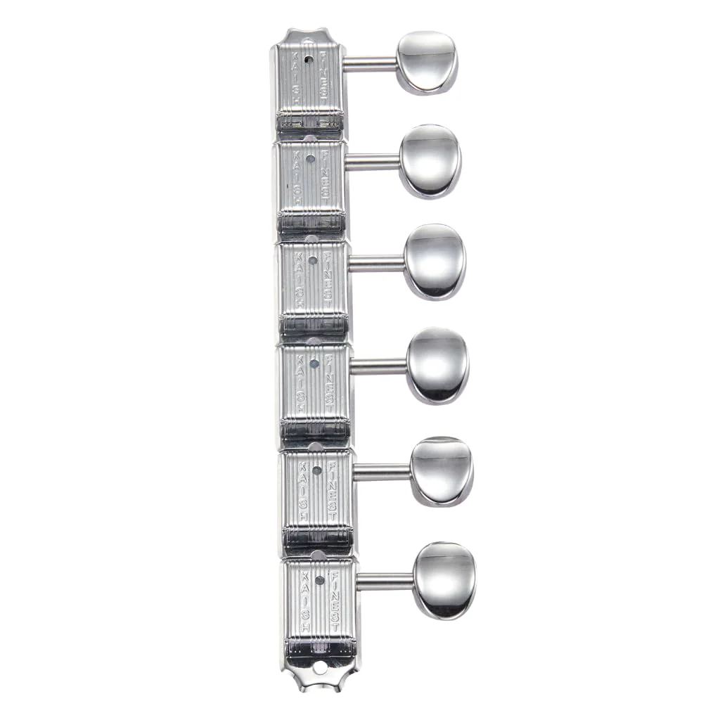 Dopro Chrome Split Shaft Vintage Guitar Tuning Keys Pegs Guitar Tuners Machine Heads for Strat Tele 6 Inline Right Handed Chrom - Image 3