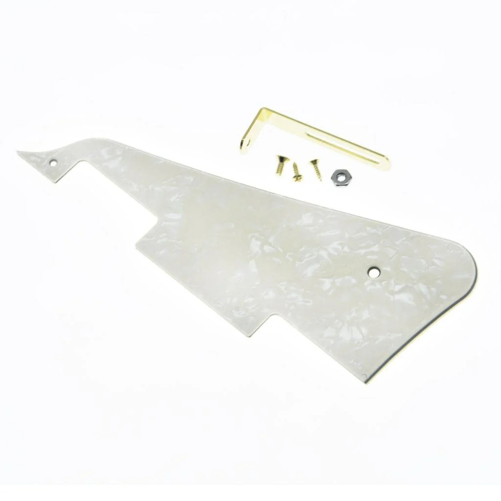 Dopro LP Guitar Pickguard and LP Stainless Steel Bracket with Gold Steel Mounting Screws for USA Les Paul Aged Pearl Gold Bracket - Image 4