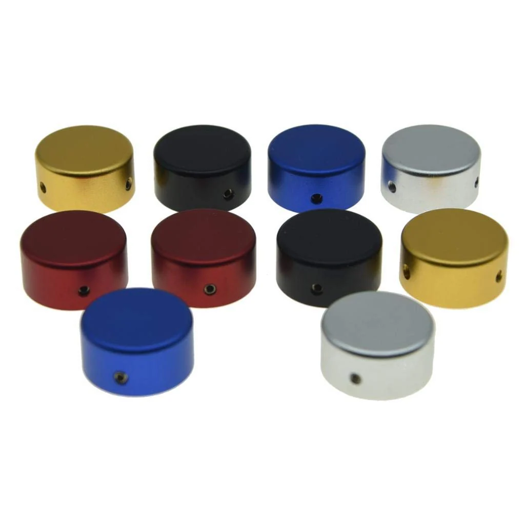 Dopro Metal Guitar Effect Pedal Footswitch Toppers Effect Foot Nail Caps Aluminium Pedal Protection Cap with Multi Colors 10-Pack Pack of 10 - Image 2