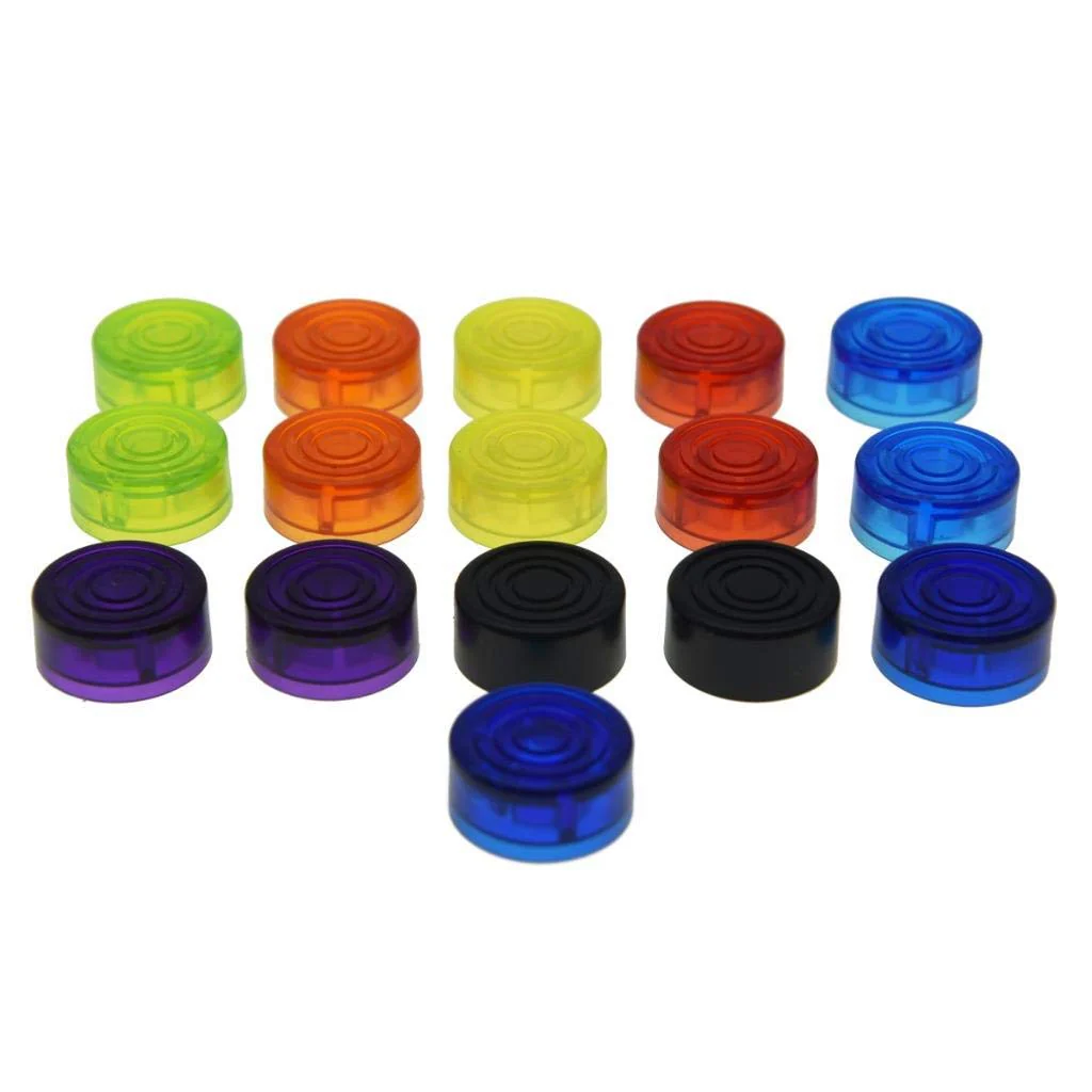 Dopro Metal Guitar Effect Pedal Footswitch Toppers Effect Foot Nail Caps Aluminium Pedal Protection Cap with Multi Colors 10-Pack Pack of 10 - Image 4