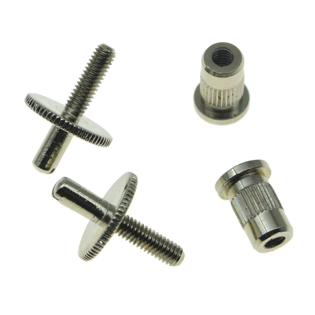 Dopro Pack of 2 Nashville Style Guitar Tune-o-matic Bridge Posts Guitar Bridge Studs Bridge Post with Anchors for USA Les Paul Nickel - Image 3