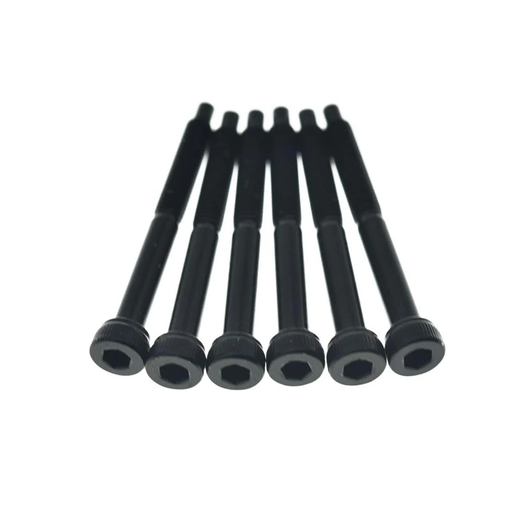 Dopro Stainless Steel Tremolo Bridge Saddle Mounting Screws Guitar String Lock Screws and Locking Nut Screws for FR Black 6x Stainless Steel String Lock Screws Black Plated Stainless Steel - Image 2