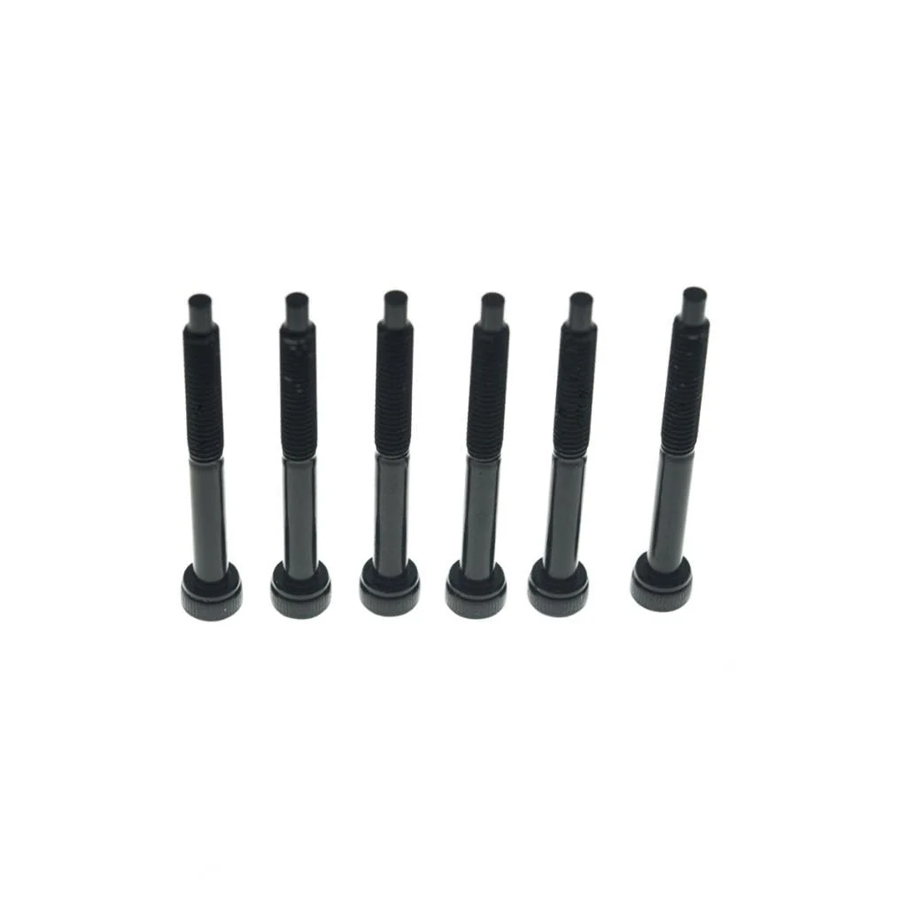 Dopro Stainless Steel Tremolo Bridge Saddle Mounting Screws Guitar String Lock Screws and Locking Nut Screws for FR Black 6x Stainless Steel String Lock Screws Black Plated Stainless Steel - Image 3