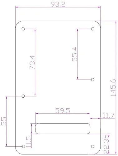Dopro Strat Guitar Back Plate ST Trem Tremolo Cover fits USA/Mexican Standard FD Stratocaster Black 3 Ply - Image 3