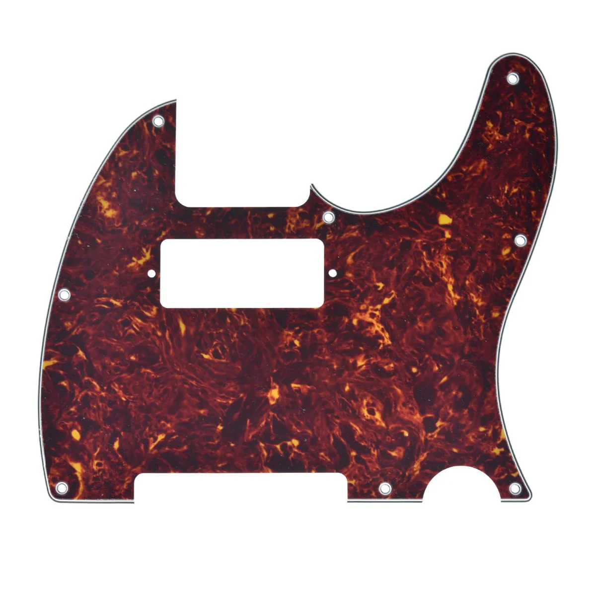 Dopro Tele Guitar Pickguard Scratch Plate with Mini Humbucker Pickup Hole fits USA/Mexican Fender Telecaster Vintage Tortoise - Image 2