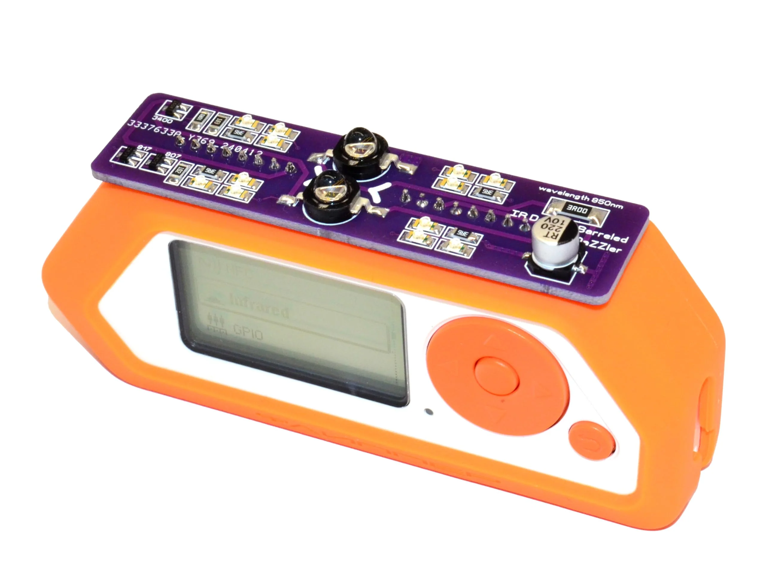 Double Barreled IR LED Blaster Dazzler 850nm Competible with Flipper Zero, Purple - Image 5
