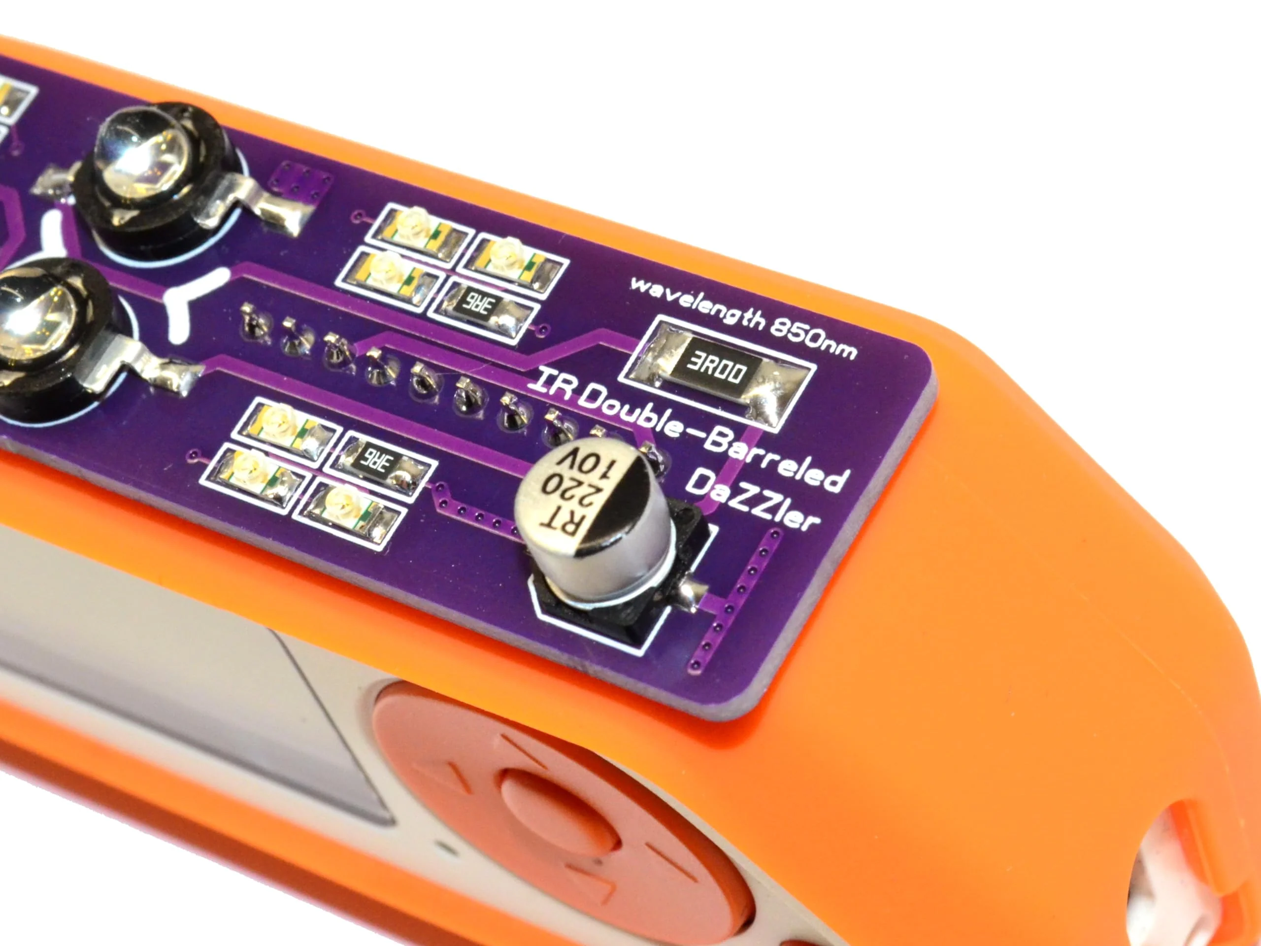 Double Barreled IR LED Blaster Dazzler 850nm Competible with Flipper Zero, Purple - Image 8