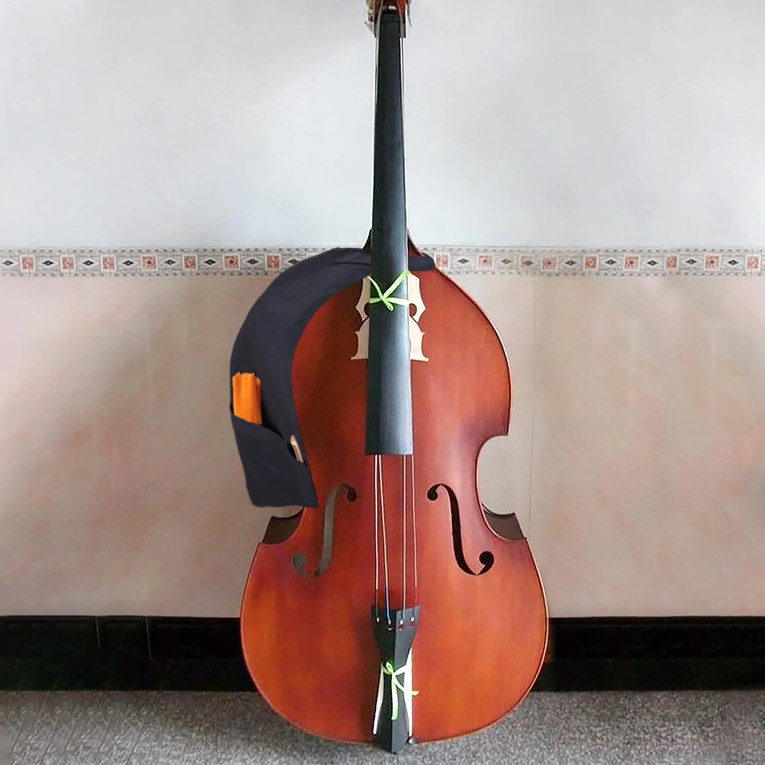 Double Bass Bib with Velcro Strap Protect the Varnish from Scratches with Two Pockets on the Side of the Bib Looks Cool - Image 5