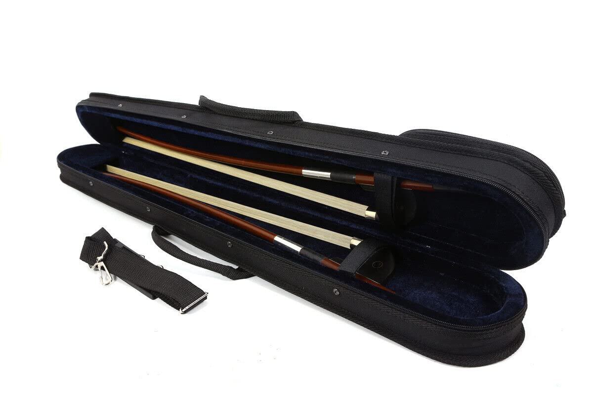 Double bass bow case 2pcs Bow Holder German French Style with Strong straps Light Durable,Black color - Image 5