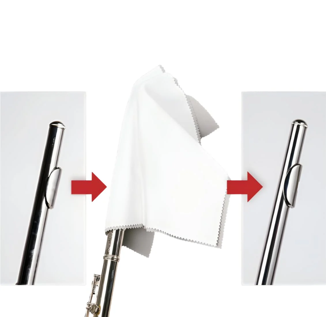 Double Layer Musical Instruments Cleaning Polishing Cloth for Saxophone, Flute, Trumpet, French Horn, Brass Instruments, 2pcs - Image 3