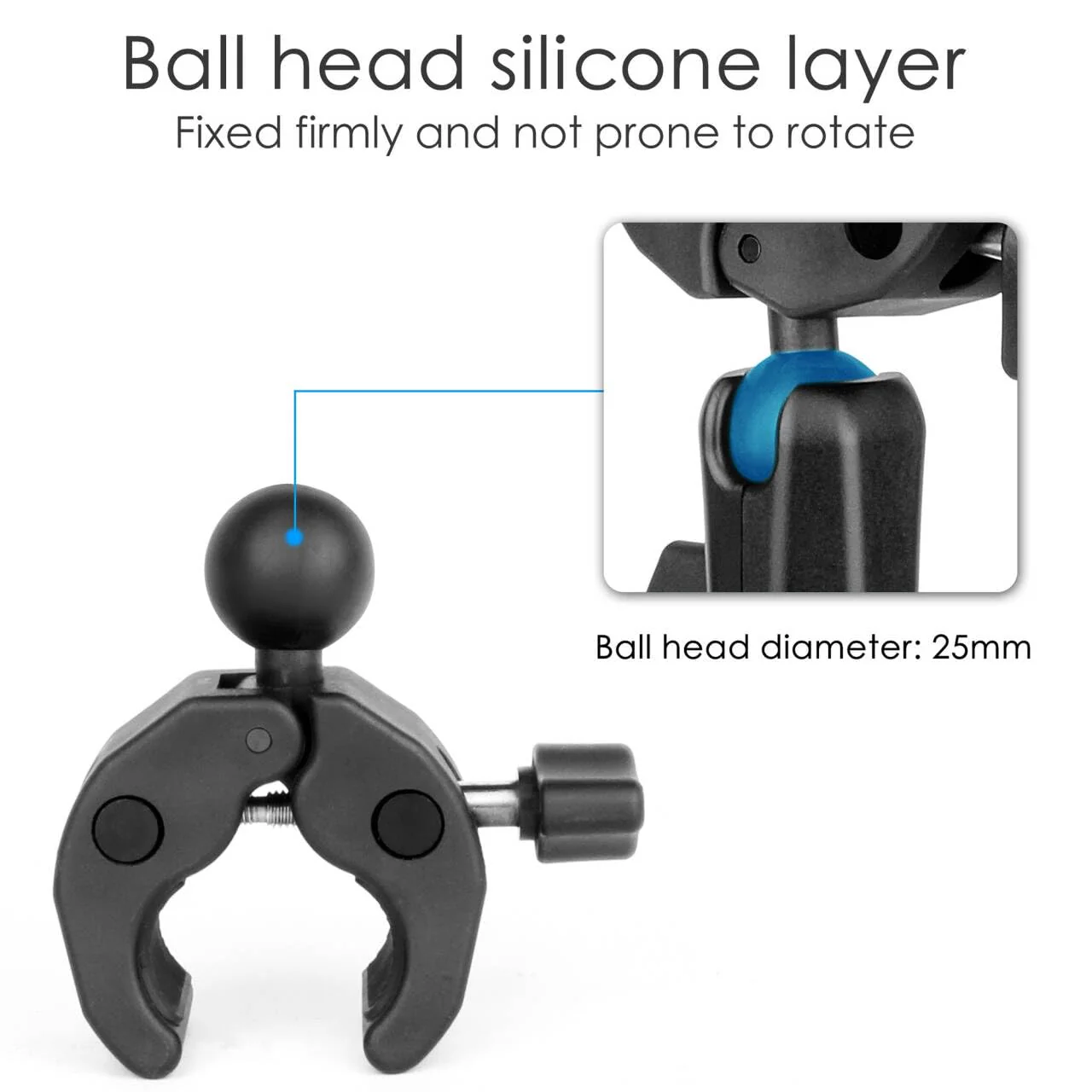 Double Super Clamp Camera Mount with Magic Arm for Chair/Photography Reflector/Light/Pole, Umbrella Clamp with 360° Rotation Double Ball Head Adapter for Golf Push Carts/Strollers/Wagons - Image 8