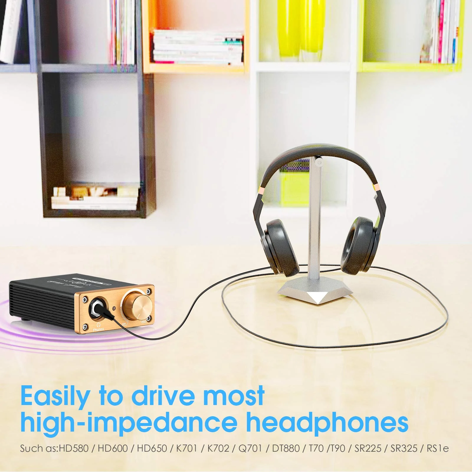 Douk Audio U3 Headphone Amps, Mini Hi-Fi Amplifier for Home Desktop PC 6.35mm / 3.5mm Headsets, Class A, RCA Input, DC 5V - Image 4